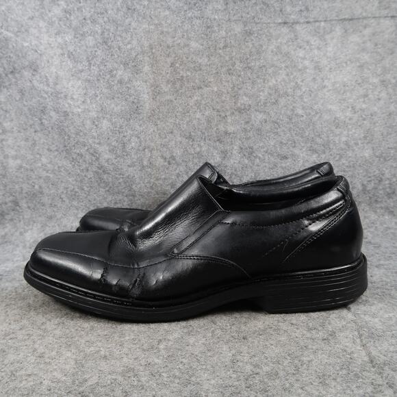 Nunn Bush Shoes Mens 9 Loafer Dress Formal Leather Slip On Black Square Toe Work - Picture 4 of 11
